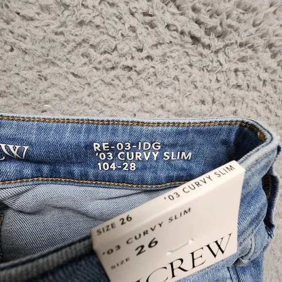 J Crew Slim Straight Jean Curvy Super Stretch Womens 26 Light‎ Wash NEW w/ Tag - Picture 8 of 16